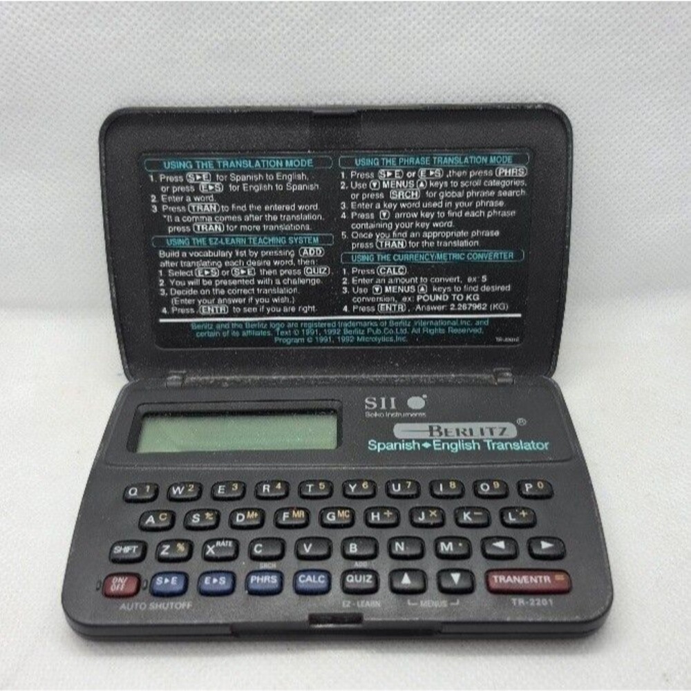 Berlitz SII TR-2201 Spanish English Translator